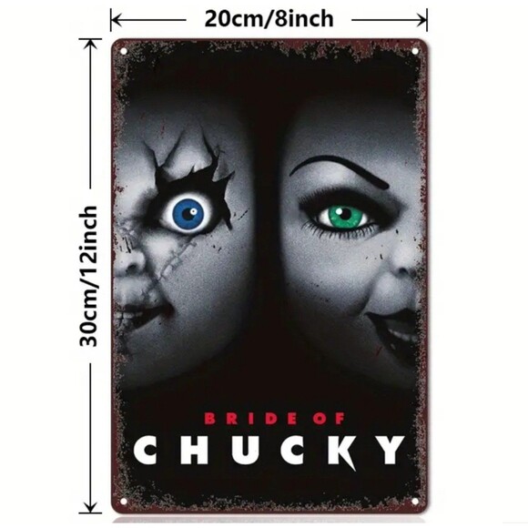 Bride of chucky metal poster Old school horror wall decor - Picture 2 of 3